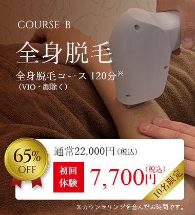 COURSE B 全身脱毛